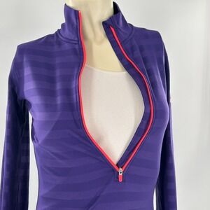 Nike Pro Dri Fit 1/2 Zip Light Fleece Long Sleeve Pullover Shirt Women's Size S